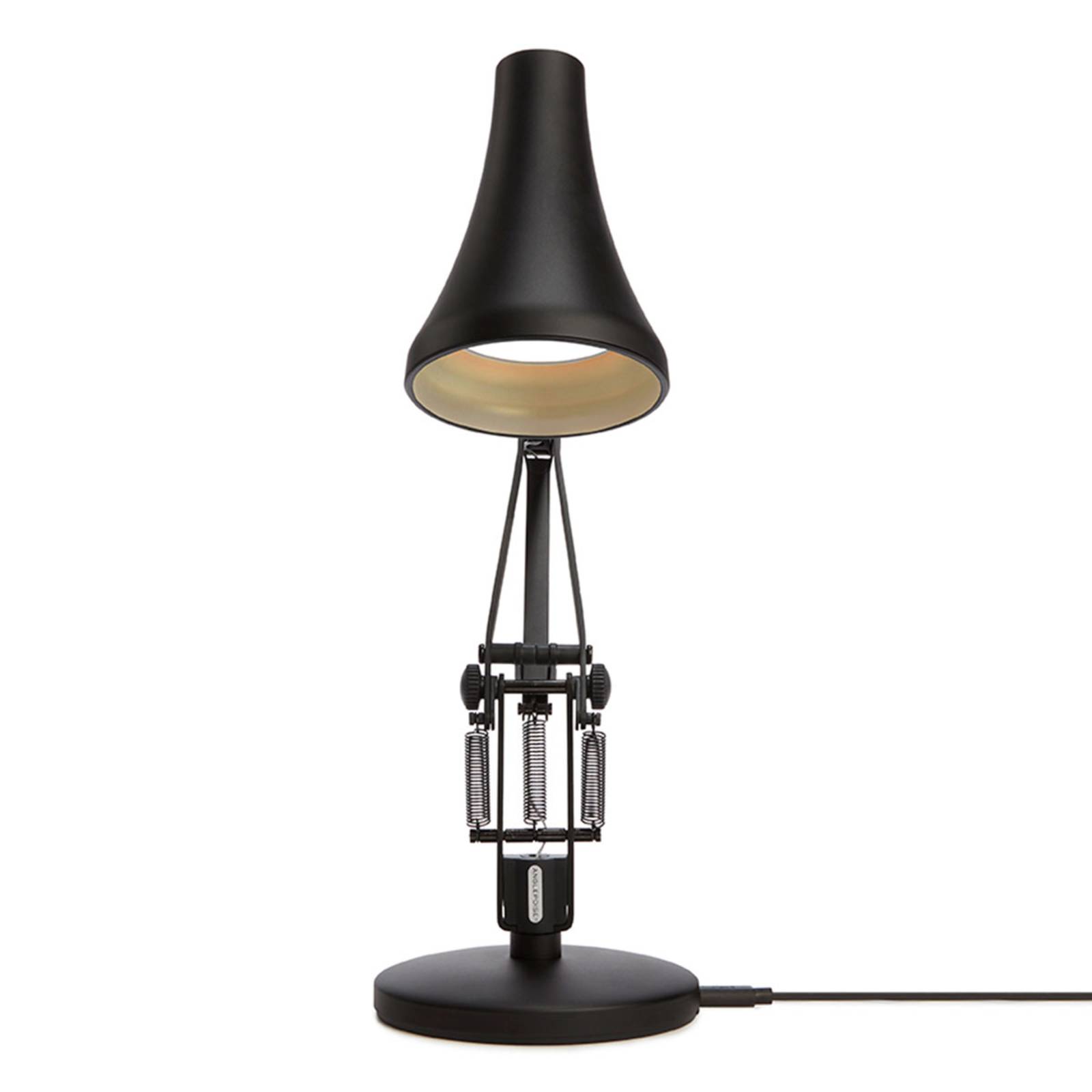 Anglepoise LED Schreibtischlampe 90 Mini Mini, dimmbar, schwarz, für Arbeitszimmer / Büro, Aluminium, Industrielles Design, LED Tischlampe