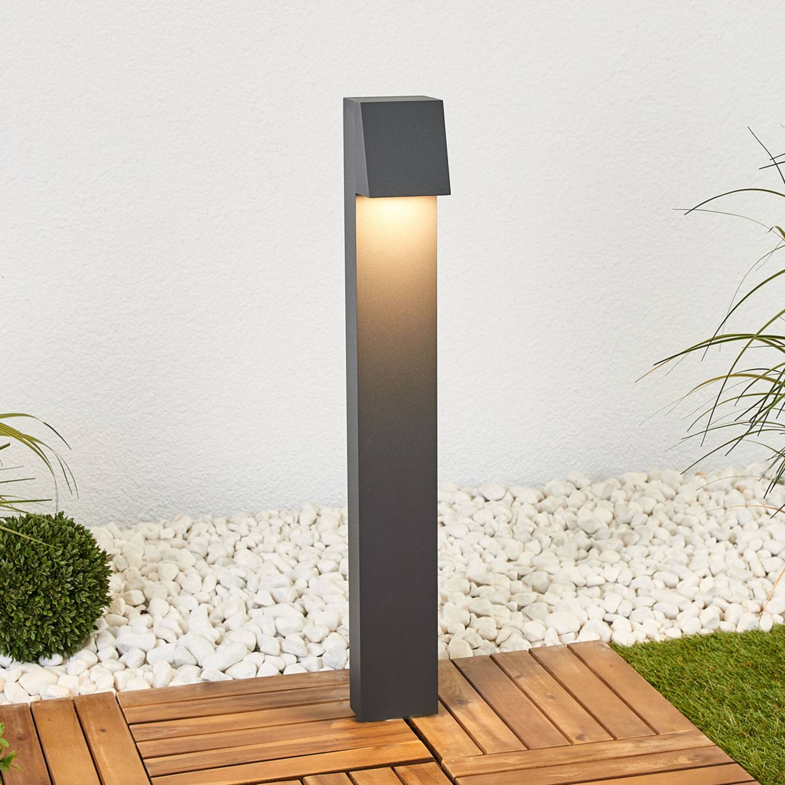 BEGA LED Wegeleuchte 77237K3, alu / grau / zink, Aluminium, Modern, LED Außenleuchte