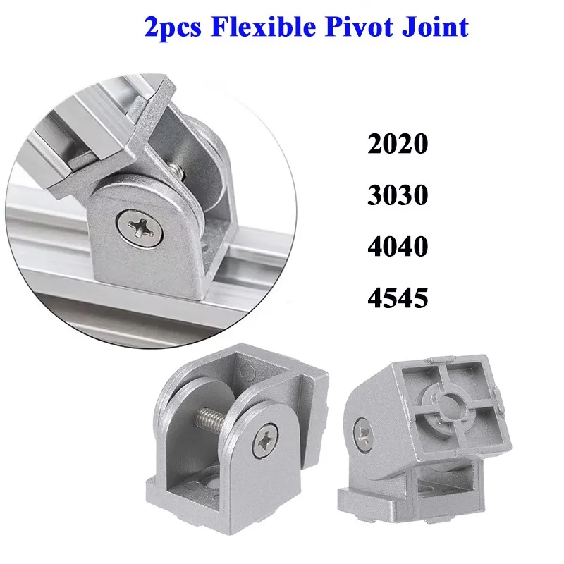 2 Teile/los Zink-legierung Flexible Pivot Joint Stecker Aluminium Scharnier Für 20/30/40/45 Serie Aluminium extrusion Profile 3D drucker Image
