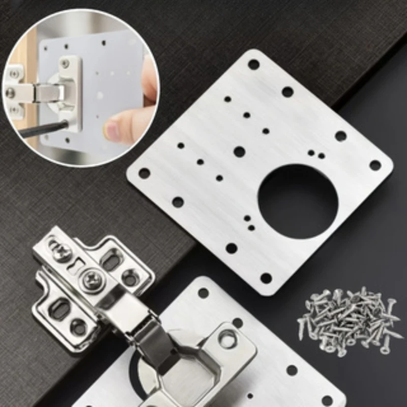 Scharnier-Montageplatte, Schranktür-Reparaturplatte, Scharnier-Befestigungsplatte, Montageplatte für Möbelscharniere, Hardware-Zubehör Image