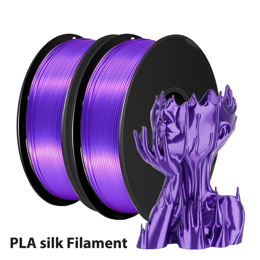 3D-Druckfilament PLA Seide Lila Rot 1 kg 250 g 500 g 3D-Druckmaterial Seide Pla Rot 1,75 mm Nachfüllungen Draht Vakuumverpackung Image
