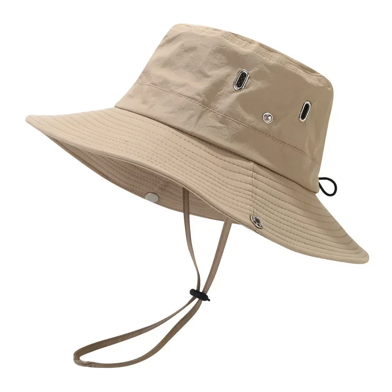 1PC Große Krempe Polyester Sonnenhut UV Schutz Atmungsaktive Mesh Cap Faltbare Männer und Frauen Outdoor Angeln Wandern Strand kappen Image
