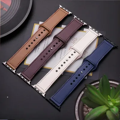 Lederarmband für Apple Watch Ultra 2 49 mm 44 mm 40 mm 41 mm/45 mm 46 mm/42 mm Handgelenkarmband für Image