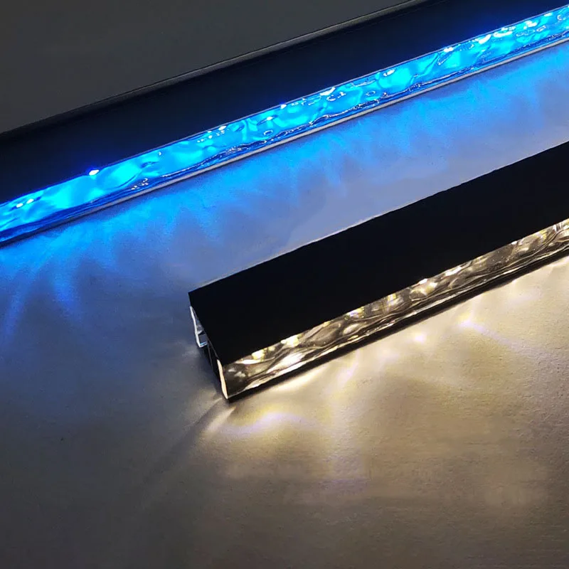 0,5/1M Led Aluminium Profil 3D Wasser Welligkeit Licht Streifen Bars Kanal Diffusor Wohnzimmer Schlafzimmer Gang lineare Dekor Beleuchtung Image