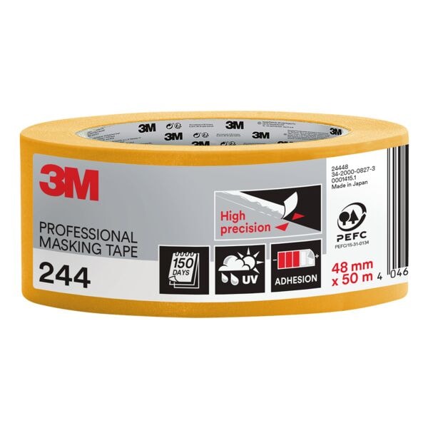 3M Malerabdeckband »244« 48 mm x 50 m orange, 4.8 cm Image