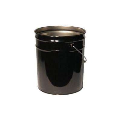 Freund Unlined Open Head Steel Pail, 5 Gallon, 10.9 in Cap, Black (302-1252) Each