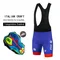 FDJ Summer Men Bike 19D Gel Padded Bicycle Pants Cycling Bib Shorts Road Bike Bibs Tights Cycling