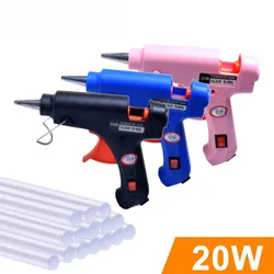 20W pistolet à colle thermofusible bricolage Mini pistolets industriels ménagers température de chaleur Thermo EU outil de réparation électrique utiliser des bâtons de colle 7mm