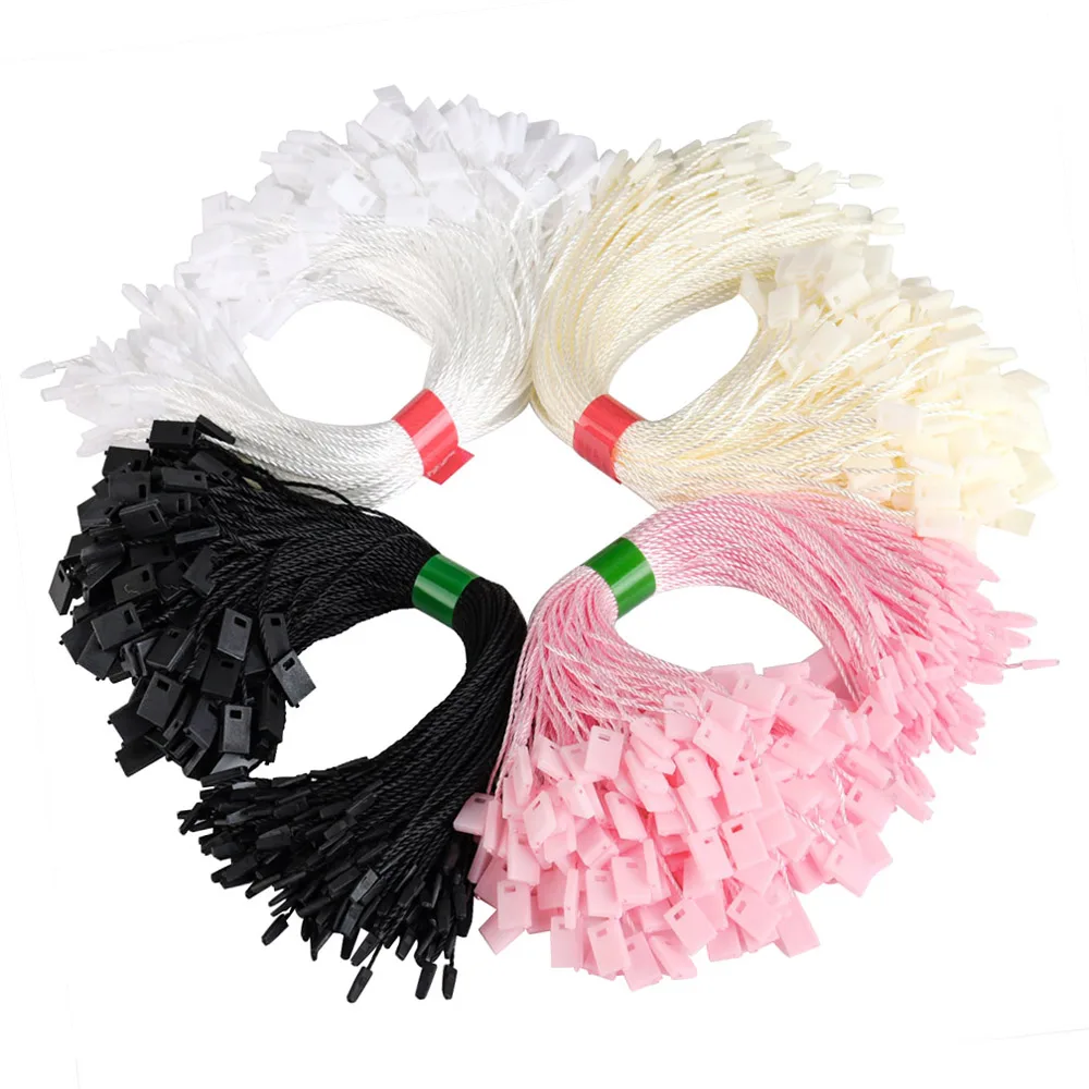 Cordons de corde pour étiquettes de vêtements, 200 pièces, comprimés suspendus en Polyester pour sac à vêtements, étiquettes de jouets, cartes, accessoires d'étiquettes pour vêtements de bricolage