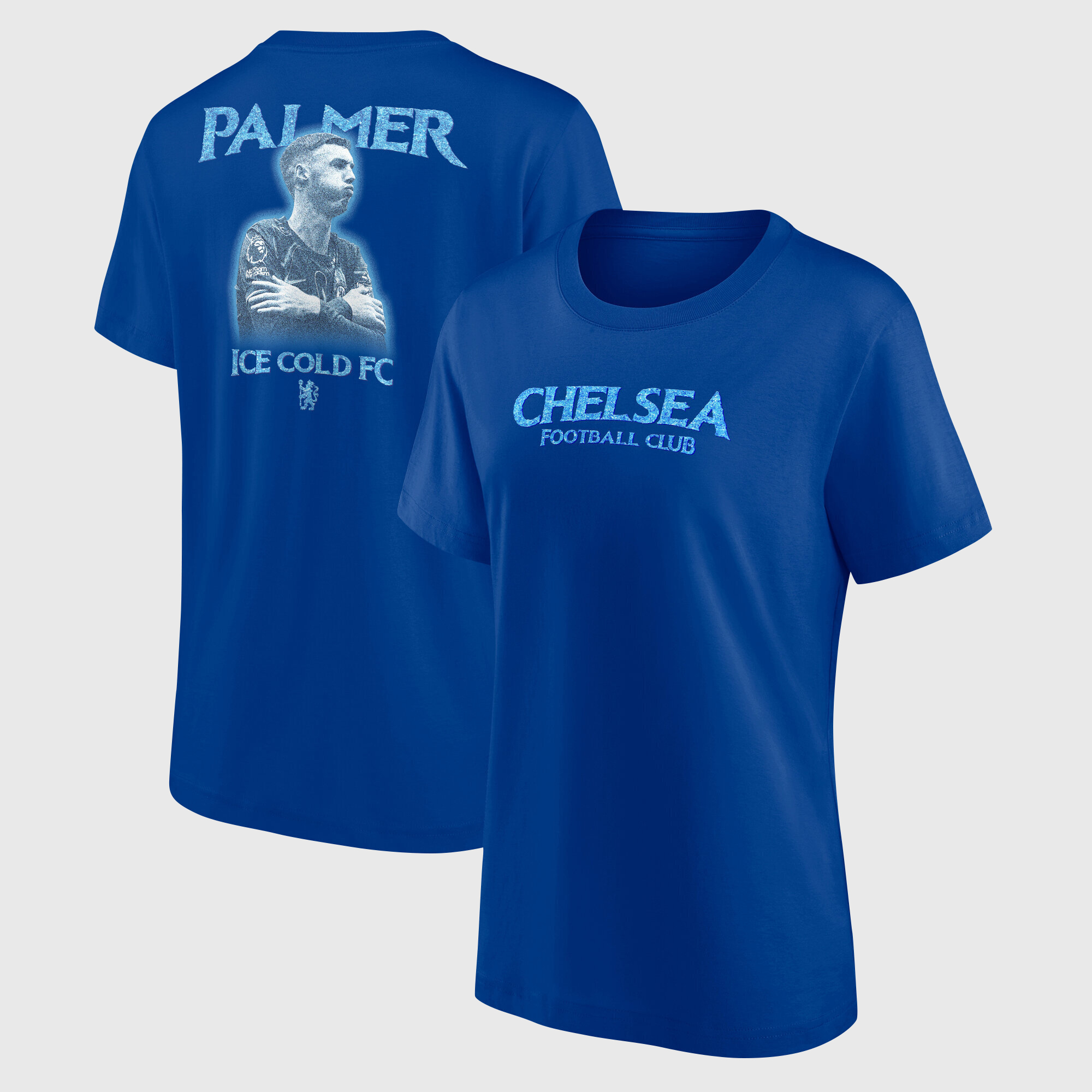 Chelsea Cole Palmer Ice Cold FC Grafik-T-Shirt – Royalblau – Damen Image