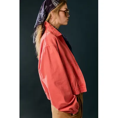 We The Free Birdie Track Jacket at Free People in Poppy Red, Size: Medium