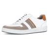 Sneaker PIUS GABOR, Herren, Gr. 7 (40,5), weiß, orange, beige, Nappaleder, Veloursleder, kontrastfarbene Details, sportlich, Schuhe, Freizeitschuh, Halbschuh, Schnürschuh in Bequemweite G (=weit)