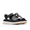 Sandale CLARKS "Tuscan Strap", Damen, Gr. 41, schwarz (schwarz leather), Leder, sportlich, Schuhe, Sandalette, Flats, Sommerschuh mit Plateausohle