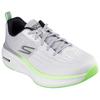Sneaker SKECHERS "GO RUN ELEVATE 2.0-FLUID MOTION", Herren, Gr. 40, weiß, grau, neongrün, Textil, kontrastfarbene Details, sportlich, Schuhe, Sportschuh mit dämpfender Ultra Light Cushioning