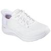 Slip-On Sneaker SKECHERS "ARCH FIT 2.0-EASY CHIC", Damen, Gr. 40, weiß, Textil, casual, Schuhe, Schlupfschuh, Vegan mit elastischer Bungee Schnürung