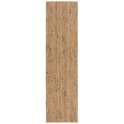 Läufer FLAIR RUGS "Jute Boucle", grün, B:60cm H:7mm L:230cm, Jute, Teppiche, aus 100% Jute, mit Fransen, aus Naturfasern Image