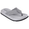 Zehentrenner SKECHERS "TANTRIC-FRITZ", Herren, Gr. 43, grau (hellgrau), Textil, used, casual, Schuhe, Sommerschuh, Schlappen, Poolslides, Badeschuh, mit weichem Zehensteg
