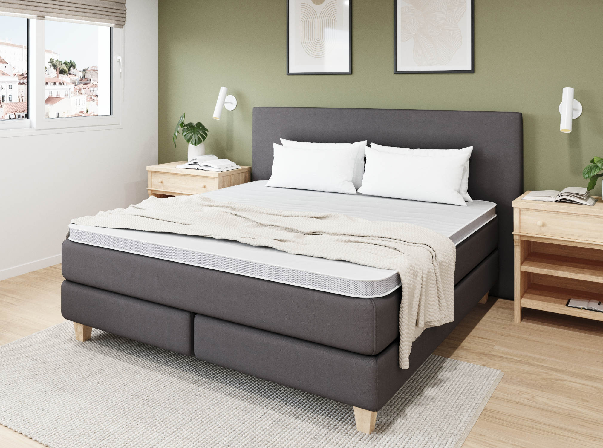 Boxspringbett Herford Größe, Farbe und Komfort wählbar - Empinio24.de