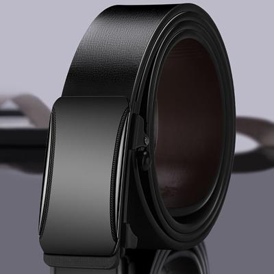 TEMU Simple Automatic Alloy Belt, Leather, For Men And Women, Casual, Fashion, Business, Valentine's Day, Football, ' Image