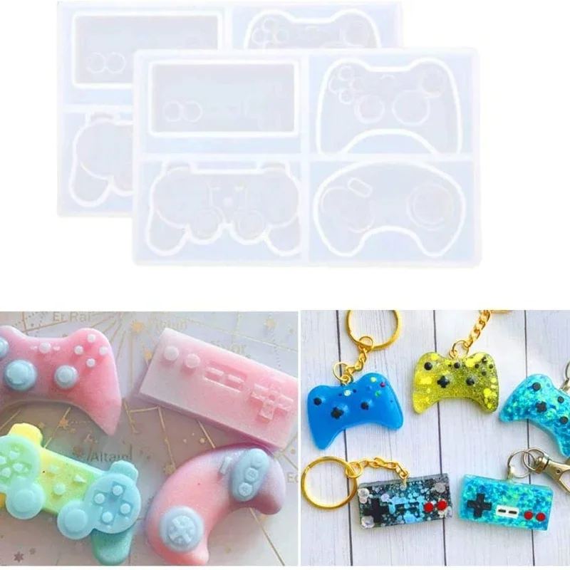 Game Controller Silicone Resin Molds for Keychain, Video Game Console Gamepad Resin Mold, Epoxy Silicon Fondant Molds for Resin