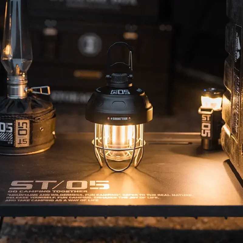 Outdoor Vintage Pendelleuchte Ultra Long Life Camping Umgebungslicht Tragbare wiederaufladbare Zeltlichter Camp Laterne Shine Trip Image