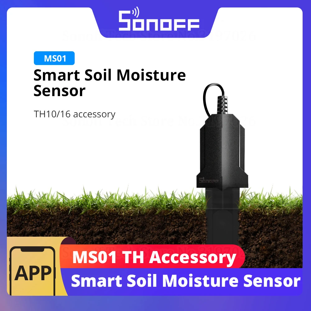 SONOFF MS01 Smart Boden Feuchtigkeit Sensor TH Elite/TH Herkunft Zubehör IP55 Wasserdichte Detektor DIY Automatisch Bewässerung Gerät Image