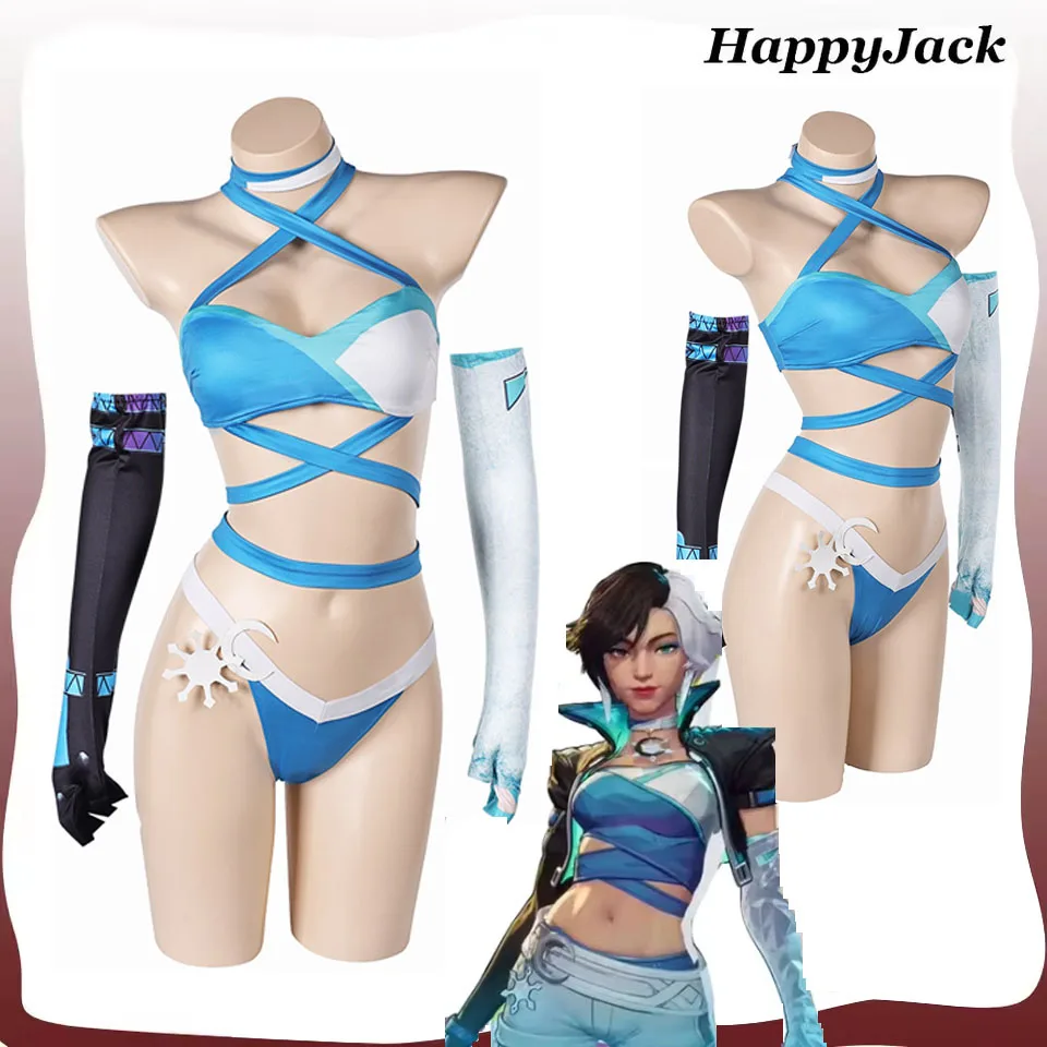 Luna Schnee Cosplay Kostüm Frauen Sexy Dessous Kleidung Handschuhe Anzug Spiel Rivals Kostüm Disguise Weibliche Halloween Karneval Party Image