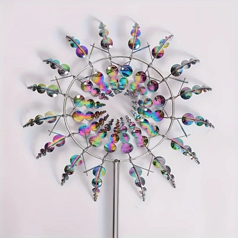 Kreative um 360 Grad drehbare Windmühlen-Einsatzdekoration, Garten-Rasen-Metall-Windmühle, Garten- und Garten-Windmühle aus Eisen