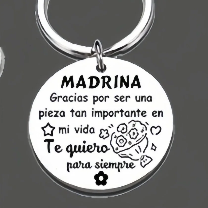 1 x Patin-Weihnachtsgeschenke von der Patenkind, Feen-Paten-Schlüsselanhänger für Frauen Image