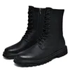 Plus Große Größe 49 50 51 52 Winter Herren High Top Leder Stiefel Kampf Taktische Schuhe Jagd Khaki Schwarz Retro Verkauf Rabatte