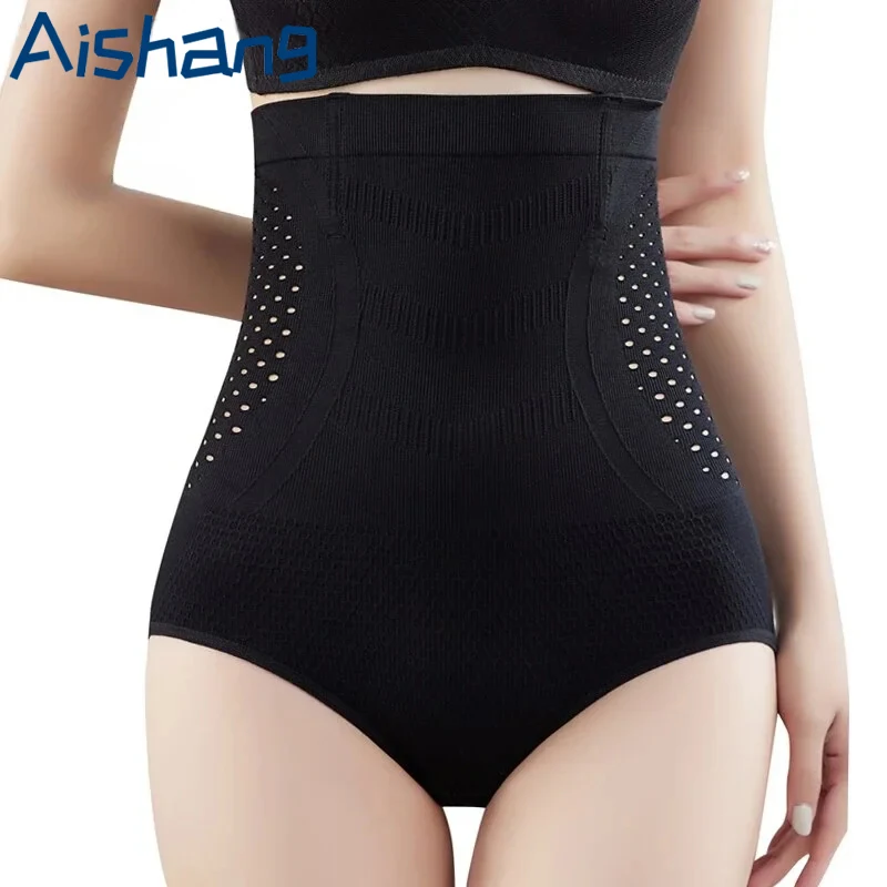Hohe Taille Nahtlose Flache Bauch Höschen Aushöhlen Gestaltung Slips Bauch-steuer Abnehmen Unterwäsche Atmungsaktive Body Shaper Panty Image