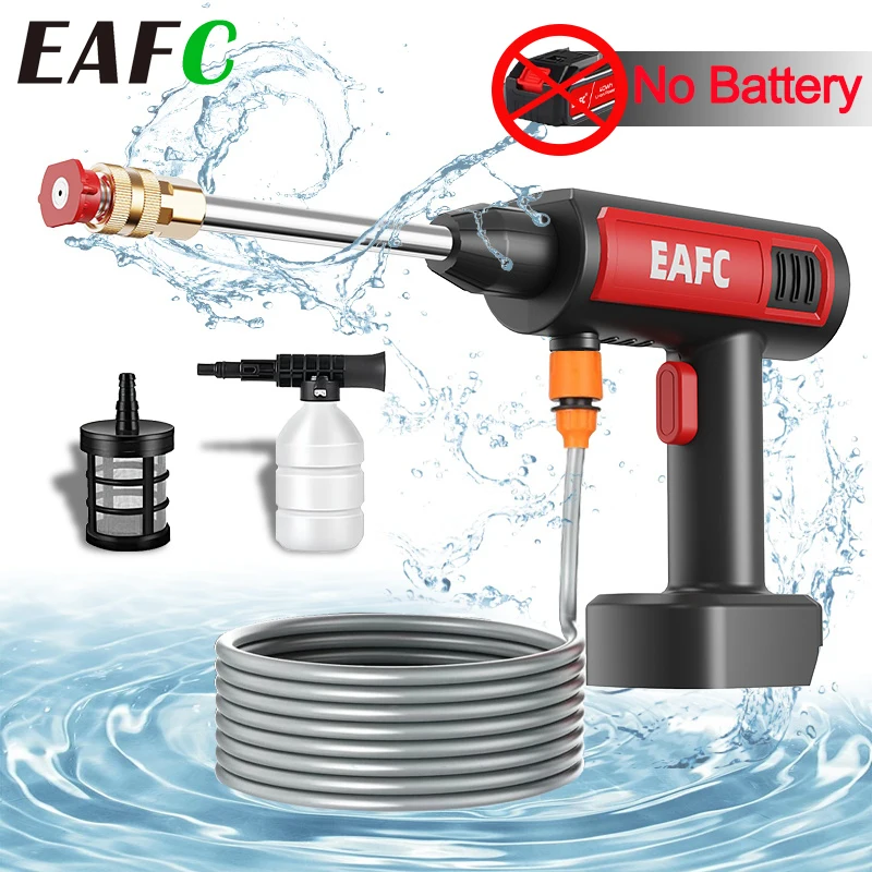 EAFC 60Bar Drahtlose Auto Waschmaschine Cordless Effiziente Garten Reinigung Wasser Pistole Spray CleanerTools Für Makita 18V Batterie Waschen