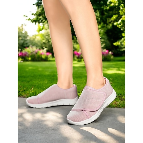 Orthopädische Damen-Wanderschuhe – leichte, verstellbare Slip-On-Sneaker für Senioren und Pflegekräfte Image