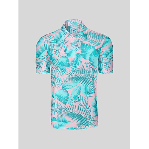 Herren Golf-Poloshirt Blau Kurzarm Oberteil Golfkleidung, Kleidung, Outfits, Kleidung Image