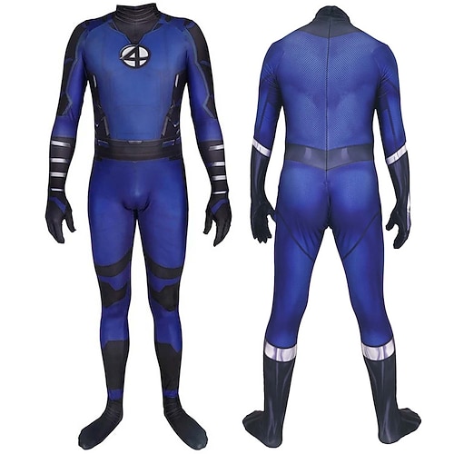 Buchwoche 2026 Superheld Herr Fantastisch Overall Bodysuits Karnevalskostüm Verkleiden for Herren Jungen Kinder Erwachsene Halloween Karneval Welttag des Buches Party Leistung Comic-Konzert Image