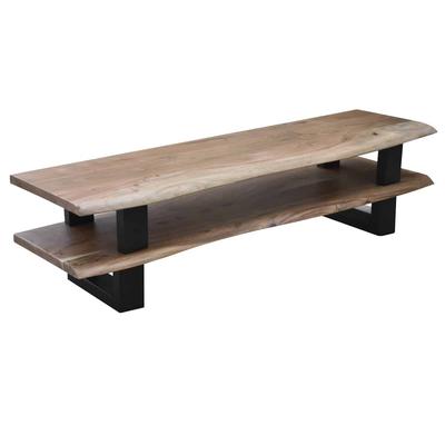 MiaMöbel Lowboard 'Ontario', Akazie/Antikschwarz Massivholz, Metall Akazie Modern Indien Indisch Image