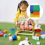 MLINS Foam Base Ten Blocks Set in Assorted Colors for Kids Early Education Math Counting Cubes 1 Set