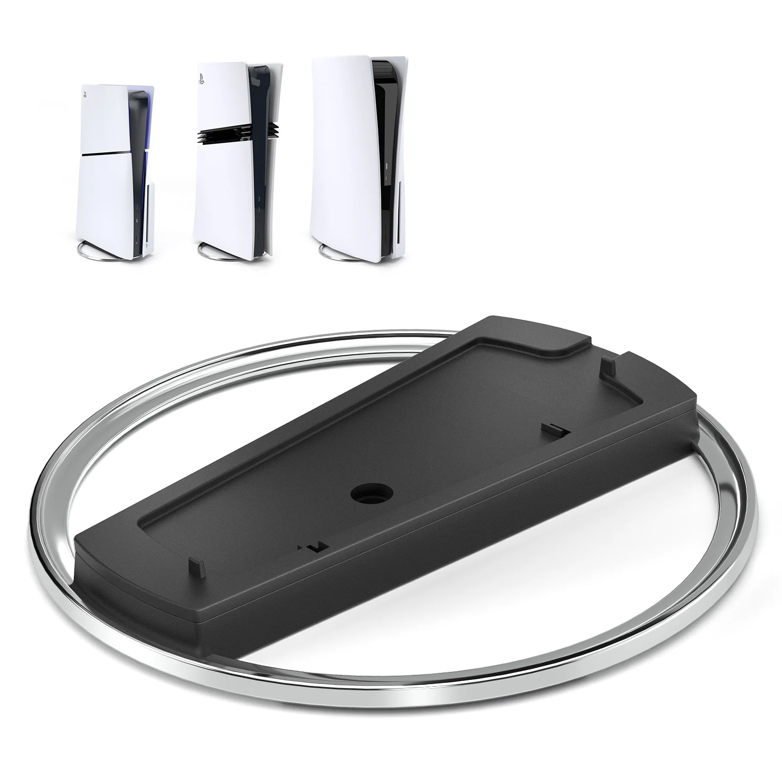 Supporto verticale portatile in metallo per PS5 Slim/Pro Versione disco digitale Supporto base antiscivolo per accessori console PS5 Pro