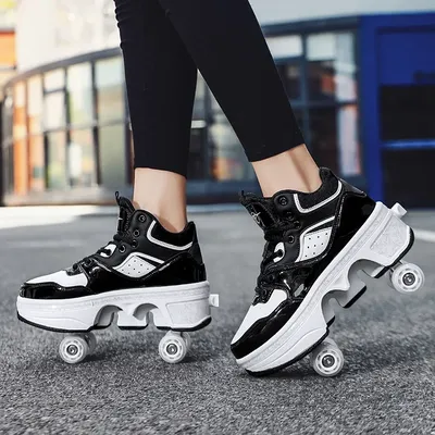 New Children's Sports Roller Skates Deformed Student Training Competition 4-wheel roller Skates
