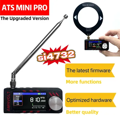 Upgraded Version AMNVOLT ATS MINI V3 SI4732 Full Band DSP Radio, Pocket Receiver FM AM MW SW SSB,