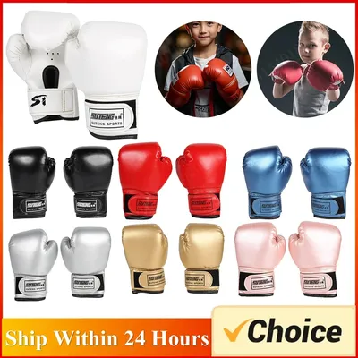 Kids Boxing Gloves Children Punch Training Sparring Kickboxing Fighting Fitness Mitts Hitting Hand