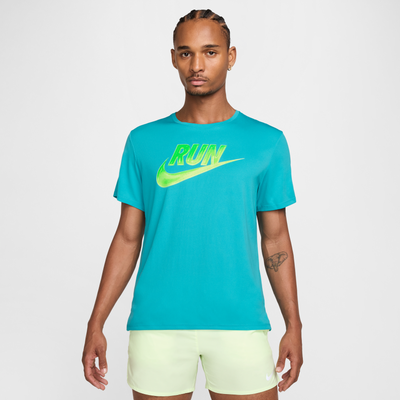 Nike Miler Run Energy Men's Dri-FIT Short-Sleeve Running Top - Green - Polyester