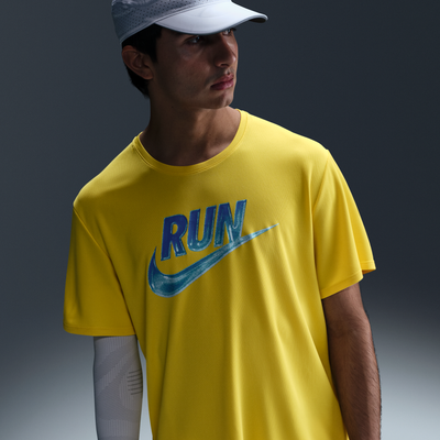 Nike Miler Run Energy Men's Dri-FIT Short-Sleeve Running Top - Yellow - Polyester