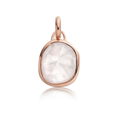 Rose Gold Siren Bezel Gemstone Pendant Moonstone