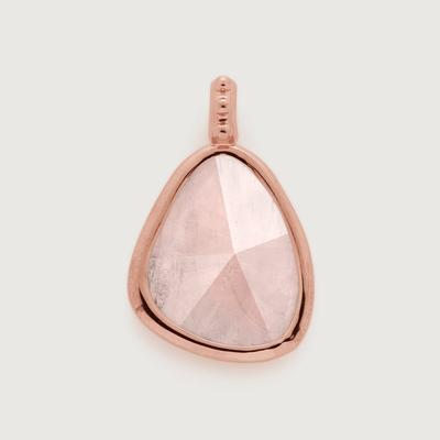 Rose Gold Deia Gemstone Pendant Rose Quartz