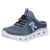 Clog RIEKER SPORT, Damen, Gr. 41, blau (jeansblau), Lederimitat, Textil, sportlich, Schuhe, Schlupfschuh, Sabot, Sneaker mit aufgesetztem Schnellverschluss