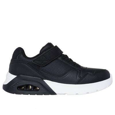 Skechers Boy's UNO Lite 2.0 - Pillar Duo Sneaker | Size 3.0 | Black/White | Synthetic/Textile | Machine Washable