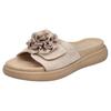 Pantolette RIEKER, Damen, Gr. 38, beige (hellbeige), Nubuklederimitat, Textil, unifarben, casual, Schuhe, Sommerschuh, Hausschuh, Strandschuh mit bequemem Fußbett