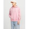 Kapuzensweatshirt JACK & JONES "JORVESTERBRO SWEAT HOOD NOOS", Herren, Gr. L, rosa (tickled pink), angeraute Sweatware, Obermaterial: 70% Baumwolle, 30% Polyester, bedruckt, modisch, relaxed fit, Rundhals, Langarm Rippbündchen, Sweatshirts