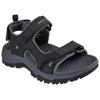 Sandale SKECHERS "PREWITT-RIGDON", Herren, Gr. 43, grau (schwarz, hellgrau), Lederimitat, Textil, casual, Schuhe, Trekking Sandale, Outdoorsandale mit Luxe Foam Ausstattung